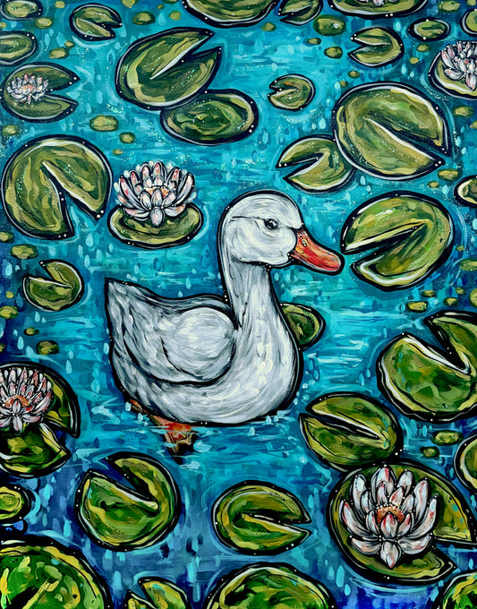 "lotus duck" prints